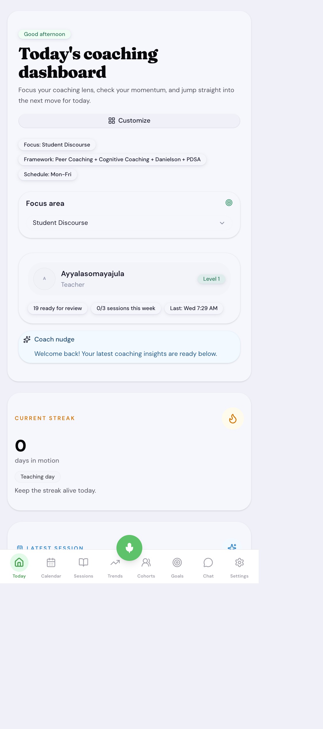 Mobile Dashboard preview